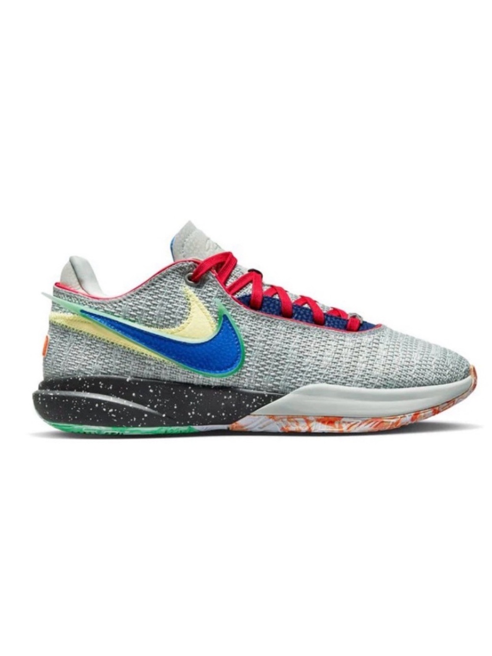 Nike Men’s Multicolor Athletic Shoes - Grey with Blue Swoosh